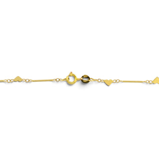 Halskette Herzen aus 750 Gelbgold, nachhaltiger second-hand Schmuck perfekt aufgearbeitet