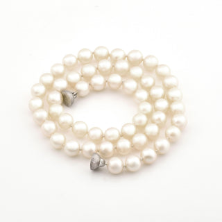 Perlenkette mit Schliesse aus 925 Silber, nachhaltiger second hand Schmuck perfekt aufgearbeitet