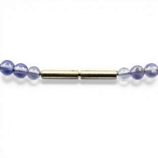 Iolithkette mit Schließe aus Silber, nachhaltiger second hand Schmuck perfekt aufgearbeitet