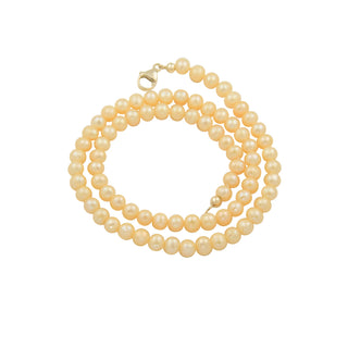 Perlenkette mit Schließe aus 925 Silber, nachhaltiger second hand Schmuck perfekt aufgearbeitet