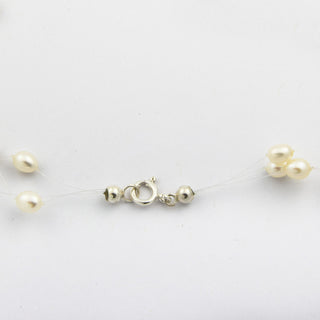 Perlenkette mit Schließe aus 925 Silber, nachhaltiger second hand Schmuck perfekt aufgearbeitet