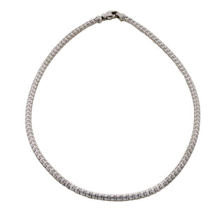 Halskette aus 585 Weißgold, nachhaltiger second hand Schmuck perfekt aufgearbeitet