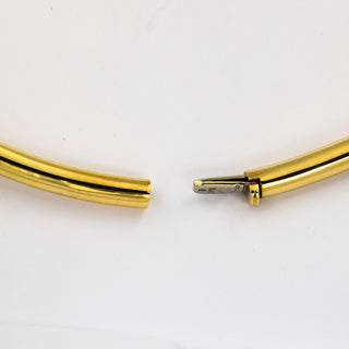 Halsreif aus 750 Gelb- und Weißgold mit Brillant, nachhaltiger second hand Schmuck perfekt aufgearbeitet