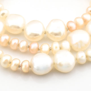 Perlenkette mit Schließe aus Silber, nachhaltiger second hand Schmuck perfekt aufgearbeitet