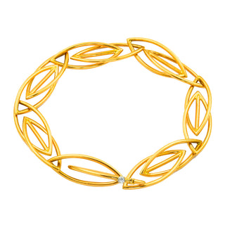 IsabelleFa Armband aus 750 Gelb- und Weißgold mit Brillant, nachhaltiger second hand Schmuck perfekt aufgearbeitet