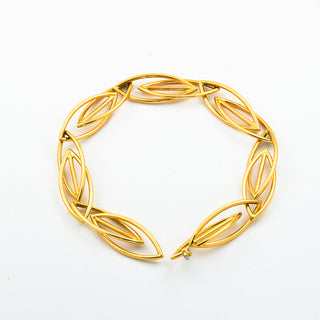 IsabelleFa Armband aus 750 Gelb- und Weißgold mit Brillant, nachhaltiger second hand Schmuck perfekt aufgearbeitet