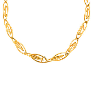 IsabelleFa Halskette aus 750 Gelb- und Weißgold mit Brillant, nachhaltiger second hand Schmuck perfekt aufgearbeitet