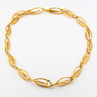 IsabelleFa Halskette aus 750 Gelb- und Weißgold mit Brillant, nachhaltiger second hand Schmuck perfekt aufgearbeitet