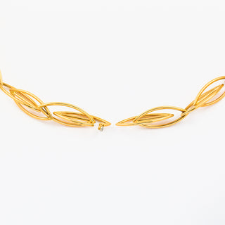 IsabelleFa Halskette aus 750 Gelb- und Weißgold mit Brillant, nachhaltiger second hand Schmuck perfekt aufgearbeitet