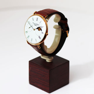 IWC Herrenarmbanduhr Portofino Handaufzug mit Mondphase und Kleine Sekunde, gebrauchte Luxusuhr im Top-Zustand