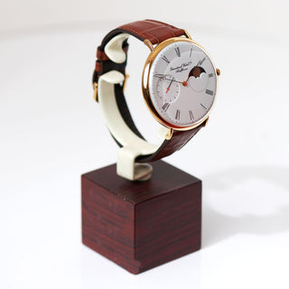 IWC Herrenarmbanduhr Portofino Handaufzug mit Mondphase und Kleine Sekunde, gebrauchte Luxusuhr im Top-Zustand