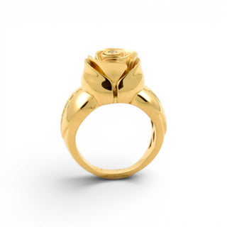 Jette Joop Brillantring Rose aus 750 Gelbgold, nachhaltiger second-hand Schmuck perfekt aufgearbeitet