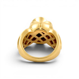 Jette Joop Brillantring Rose aus 750 Gelbgold, nachhaltiger second-hand Schmuck perfekt aufgearbeitet