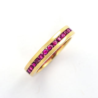 Jette Joop Rubinring aus 750 Gelbgold, nachhaltiger second hand Schmuck perfekt aufgearbeitet