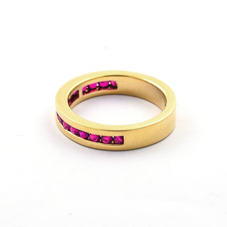 Jette Joop Rubinring aus 750 Gelbgold, nachhaltiger second hand Schmuck perfekt aufgearbeitet