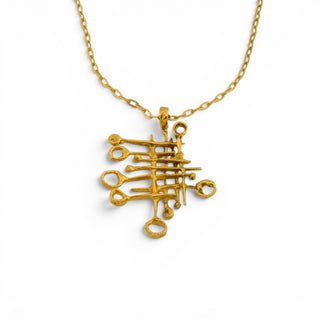 Kette mit Anhänger aus 750 Gelbgold, nachhaltiger second-hand Schmuck perfekt aufgearbeitet
