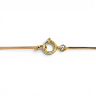Kette mit Anhänger aus 585 Roségold mit Labradorit, nachhaltiger second hand Schmuck perfekt aufgearbeitet