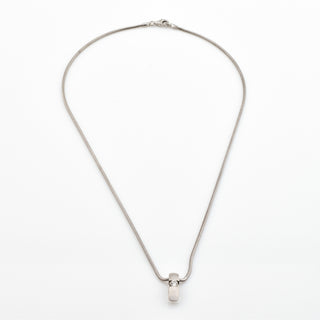 Kette mit Brillantanhänger aus 585 Weißgold, nachhaltiger second hand Schmuck perfekt aufgearbeitet