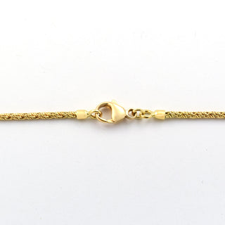 Kette mit Anhänger aus 750 Gelb- und Weißgold mit Rutilquarz, Turmalin und Brillant, nachhaltiger second hand Schmuck perfekt aufgearbeitet