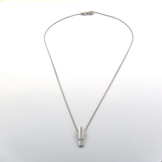 Kette mit Brillantanhänger aus 585 Weißgold, nachhaltiger second hand Schmuck perfekt aufgearbeitet