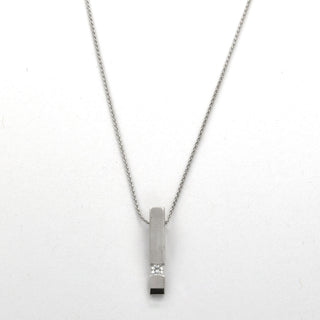 Kette mit Brillantanhänger aus 585 Weißgold, nachhaltiger second hand Schmuck perfekt aufgearbeitet