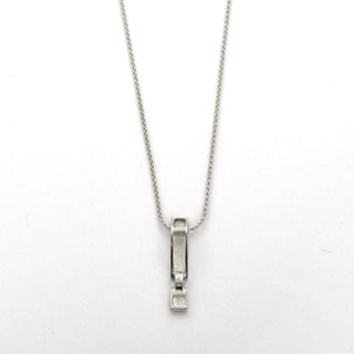 Kette mit Brillantanhänger aus 585 Weißgold, nachhaltiger second hand Schmuck perfekt aufgearbeitet