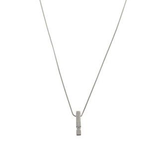 Kette mit Brillantanhänger aus 585 Weißgold, nachhaltiger second hand Schmuck perfekt aufgearbeitet