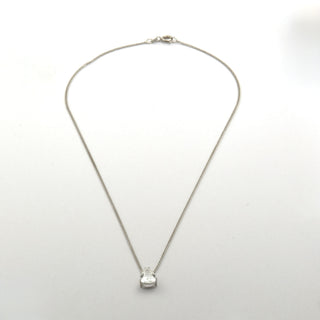Kette mit Diamantanhänger aus 585 Weißgold, nachhaltiger second hand Schmuck perfekt aufgearbeitet