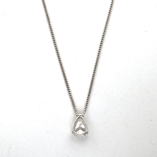 Kette mit Diamantanhänger aus 585 Weißgold, nachhaltiger second hand Schmuck perfekt aufgearbeitet