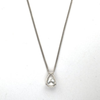 Kette mit Diamantanhänger aus 585 Weißgold, nachhaltiger second hand Schmuck perfekt aufgearbeitet