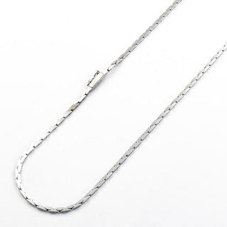 Kobrakette aus 585 Weißgold, nachhaltiger second hand Schmuck perfekt aufgearbeitet