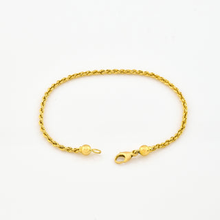 Kordelarmband aus 750 Gelbgold, nachhaltiger second hand Schmuck perfekt aufgearbeitet