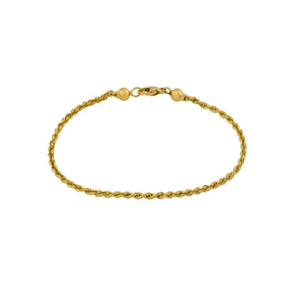 Kordelarmband aus 750 Gelbgold, nachhaltiger second hand Schmuck perfekt aufgearbeitet