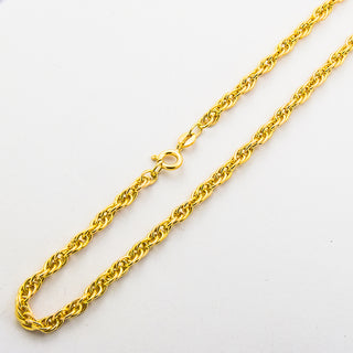 Kordelkette aus 585 Gelbgold, nachhaltiger second hand Schmuck perfekt aufgearbeitet