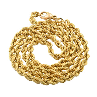 Kordelkette aus 585 Gelbgold, nachhaltiger second hand Schmuck perfekt aufgearbeitet