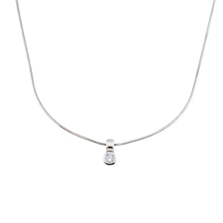 Krämer Kette mit Brillantanhänger aus 585 Weißgold, nachhaltiger second-hand Schmuck perfekt aufgearbeitet