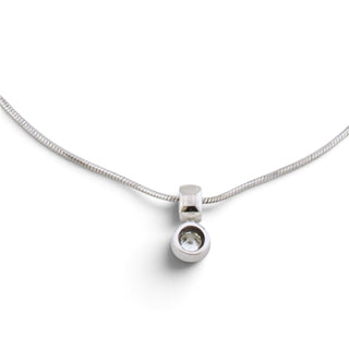 Krämer Kette mit Brillantanhänger aus 585 Weißgold, nachhaltiger second-hand Schmuck perfekt aufgearbeitet