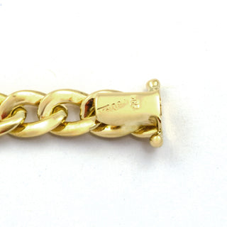 Krämer Panzerarmband aus 585 Gelbgold, nachhaltiger second hand Schmuck perfekt aufgearbeitet