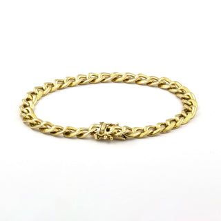 Krämer Panzerarmband aus 585 Gelbgold, nachhaltiger second hand Schmuck perfekt aufgearbeitet