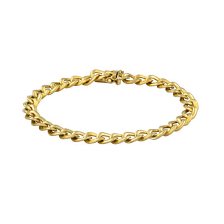 Krämer Panzerarmband aus 585 Gelbgold, nachhaltiger second hand Schmuck perfekt aufgearbeitet