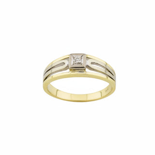 Krämer Brillantring aus 585 Gelb- und Weißgold, nachhaltiger second-hand Schmuck perfekt aufgearbeitet