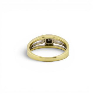 Krämer Brillantring aus 585 Gelb- und Weißgold, nachhaltiger second-hand Schmuck perfekt aufgearbeitet