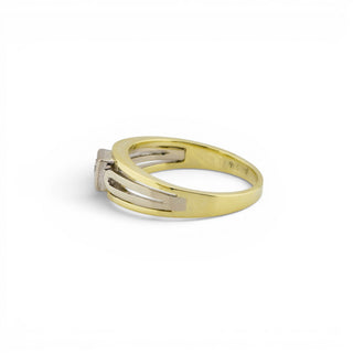 Krämer Brillantring aus 585 Gelb- und Weißgold, nachhaltiger second-hand Schmuck perfekt aufgearbeitet