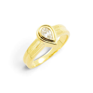 Krämer Diamantring aus 585 Gelb- und Weißgold, nachhaltiger second-hand Schmuck perfekt aufgearbeitet