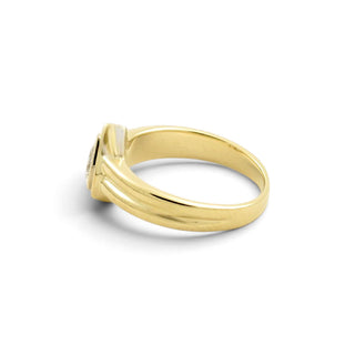 Krämer Diamantring aus 585 Gelb- und Weißgold, nachhaltiger second-hand Schmuck perfekt aufgearbeitet