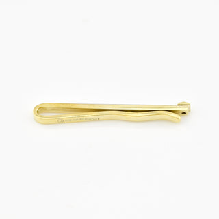 Brillantkrawattenklammer aus 585 Gelb- und Weißgold, nachhaltiger second hand Schmuck perfekt aufgearbeitet