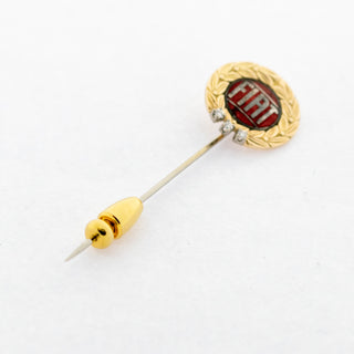 Krawattennadel Fiat aus 585 Gelb- und Weißgold mit Brillant, nachhaltiger second hand Schmuck perfekt aufgearbeitet