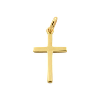 Kreuzanhänger aus 585 Gelbgold, nachhaltiger second-hand Schmuck perfekt aufgearbeitet
