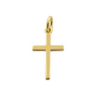 Kreuzanhänger aus 585 Gelbgold, nachhaltiger second-hand Schmuck perfekt aufgearbeitet