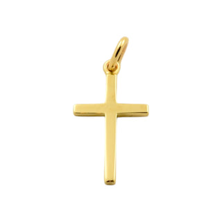 Kreuzanhänger aus 585 Gelbgold, nachhaltiger second-hand Schmuck perfekt aufgearbeitet